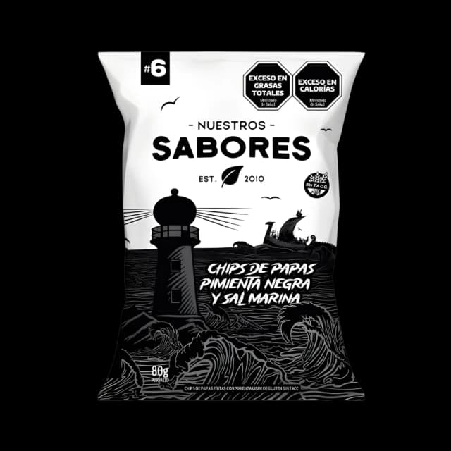 Nuestros Sabores Chips Papa con pimienta