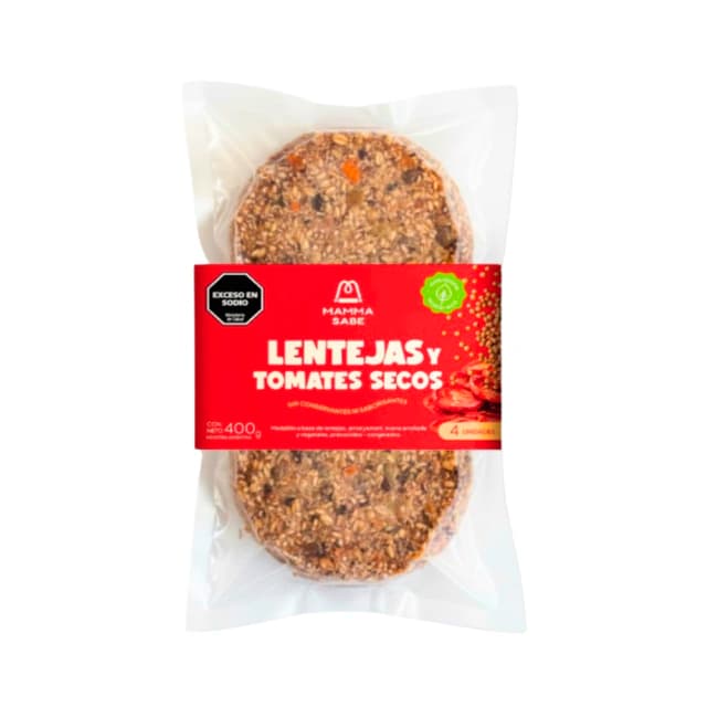 Mamma Sabe Medallon de Lentejas y Tomates Secos x 200g