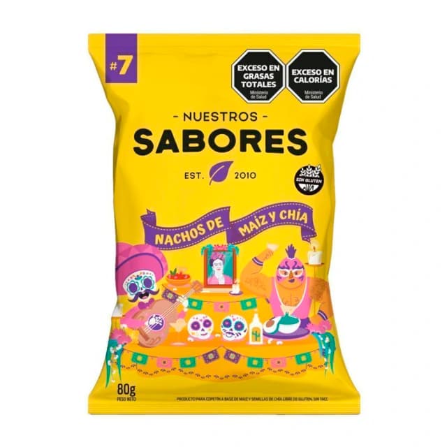 Nuestros Sabores Nachos de Maíz con Chia x 80g