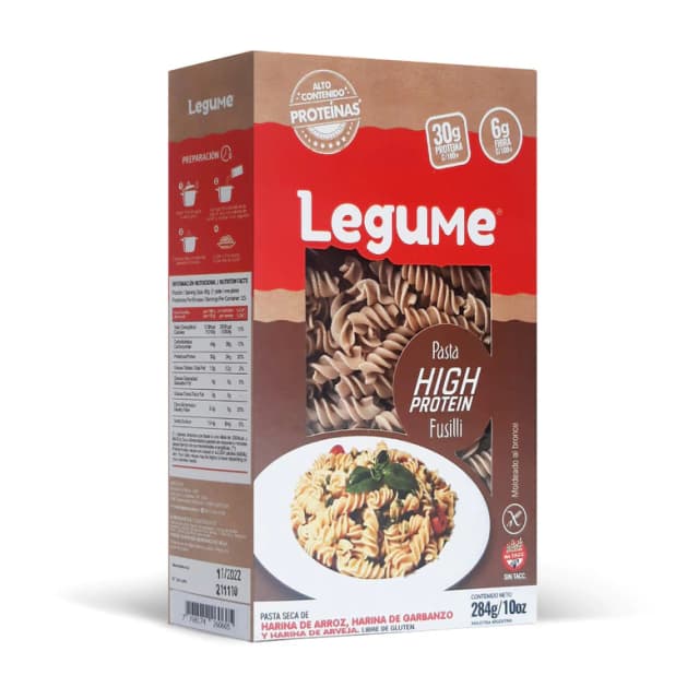 Legume pasta seca high protein fusilli 282gr