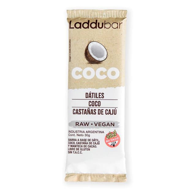 Laddubar Barras de Coco y Caju x 30g