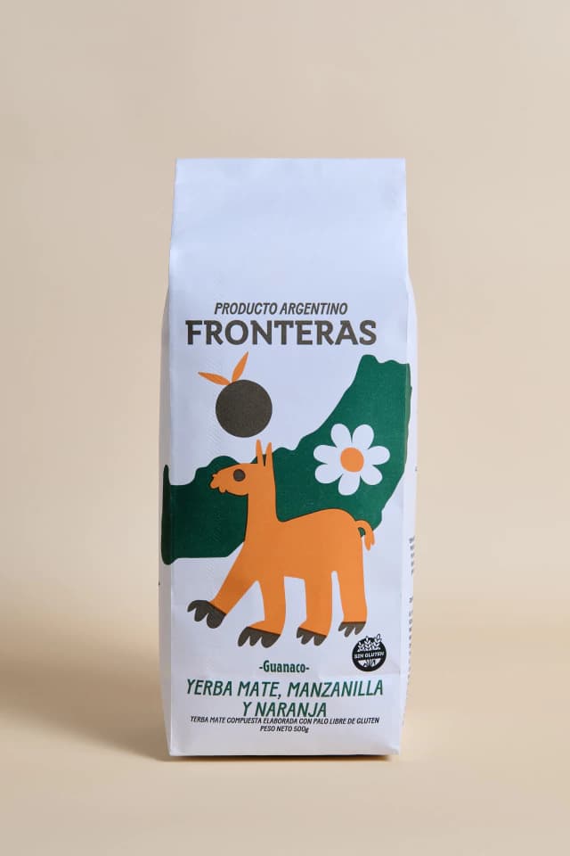 Fronteras Yerba Mate Manzanilla y Naranja x 500g