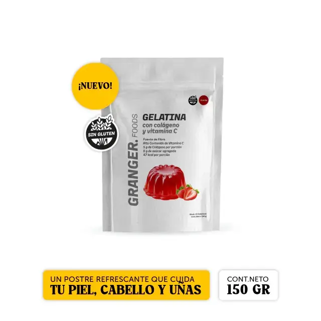 Granger Gelatina con Colageno y Vitamina C Frutilla 150gr