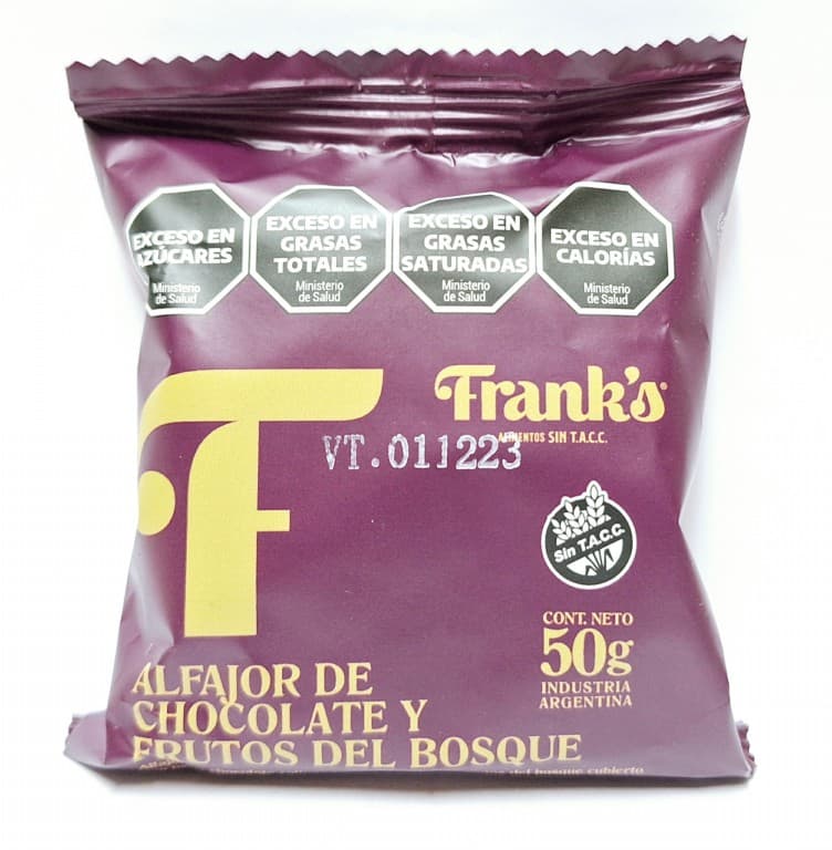 Franks Alfajor Frutos del Bosque 40gr