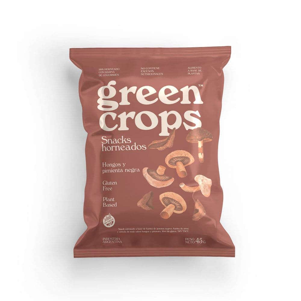 Green Crops Snack Hongos y pimienta 45gr