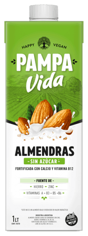 Pampa Vida Bebida de Almendras Sin Azucar 1lt