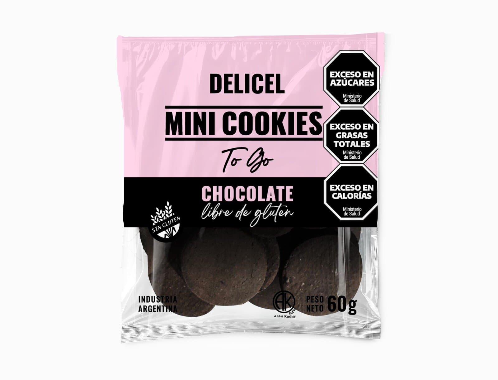 Delicel mini cookies chocolate 60gr