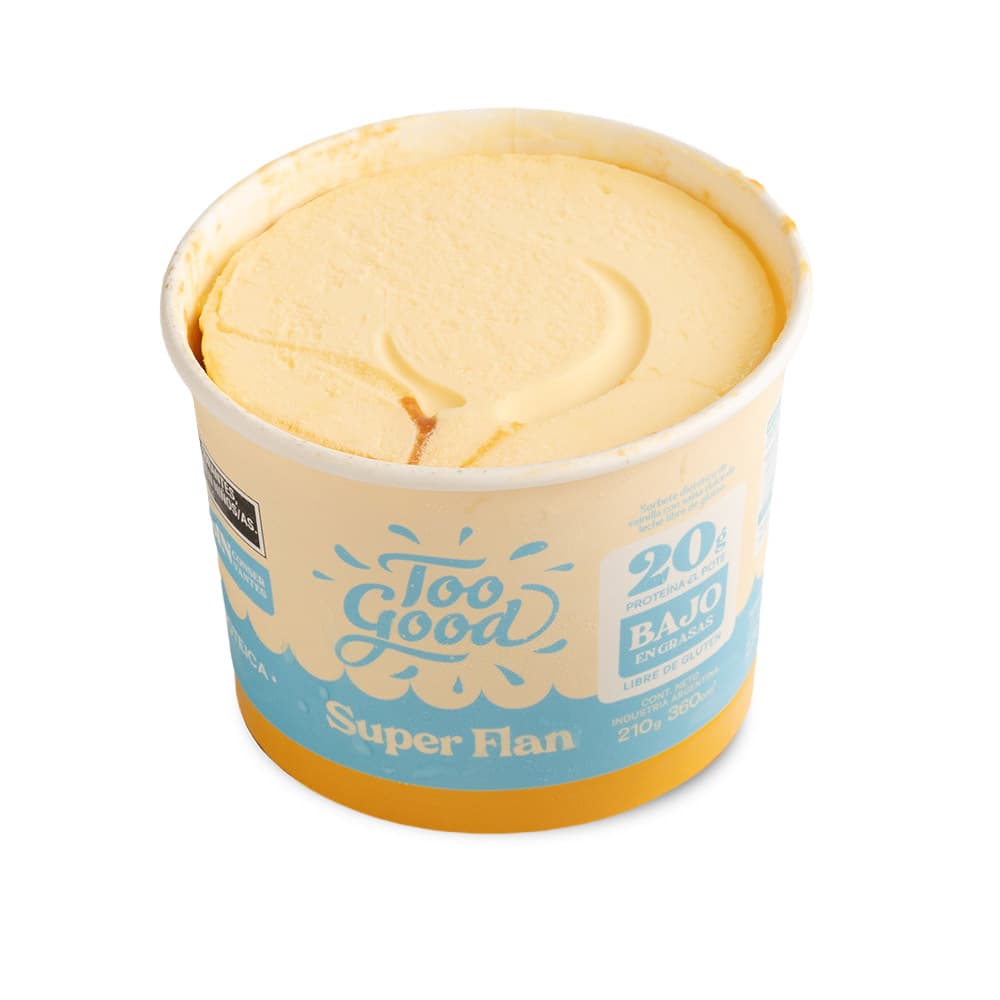 Too Good Helado sabor Super Flan Proteico x 210g